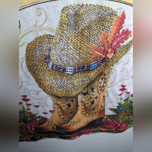 Sweet Gisele Texas T-shirt Women's Sz S Rhinestones & Glitter D-2 - Picture 3 of 7